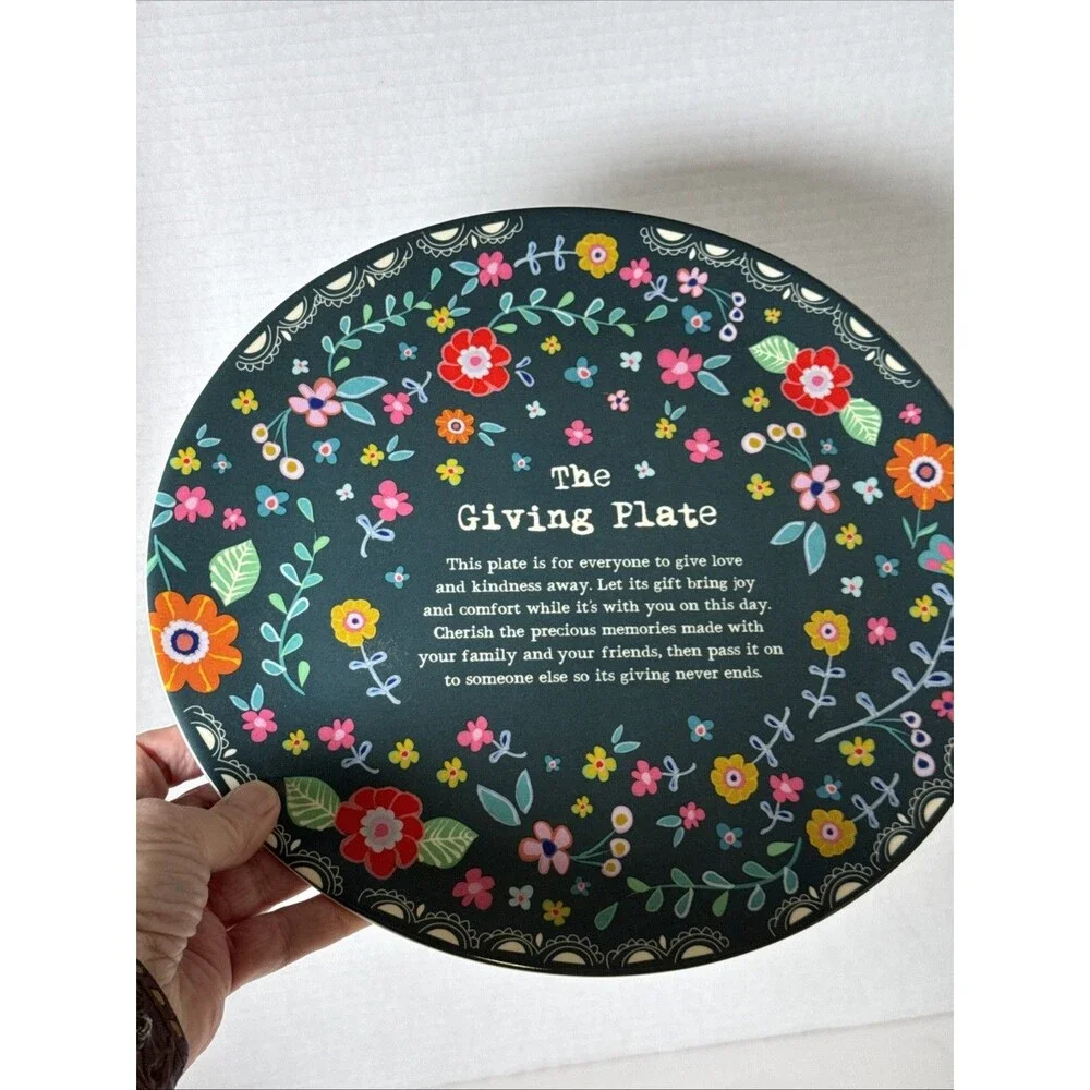 Natural Life , Live, Love, Laugh The Giving Plate Platter Excellent Condition